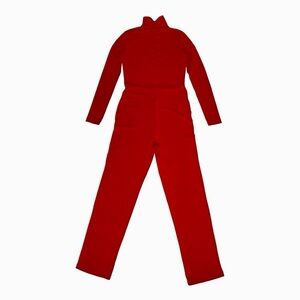 Mango Deep Sienna Semi-Sheer Jumpsuit